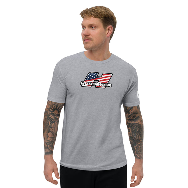 HUNSAKER American Short Sleeve T-shirt w/American Flag